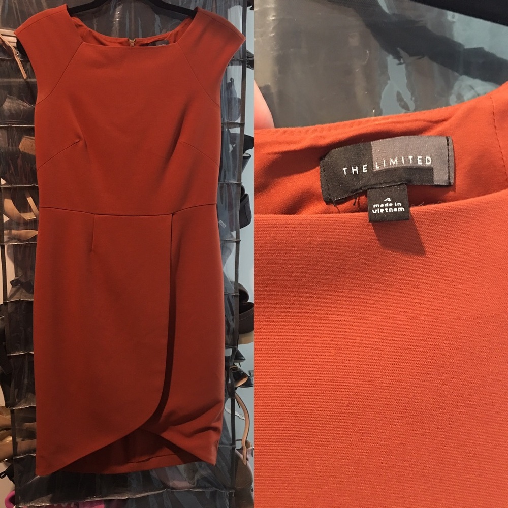 Dark orange tulip dress